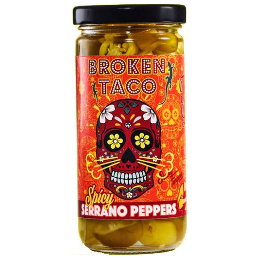 BROKEN TACO: Spicy Serrano Peppers, 8 oz