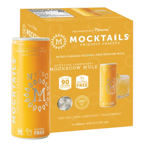 MOCKTAIL ALCOHOL FREE COCKTAIL: Scottish Lemonade Mockscow Mule Nitro Cans, 27.2 fo