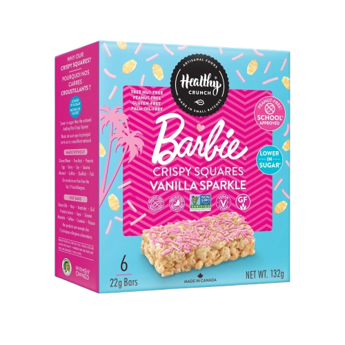 HEALTHY CRUNCH: Barbie Vanilla Sparkle Crispy Squares, 4.68 oz