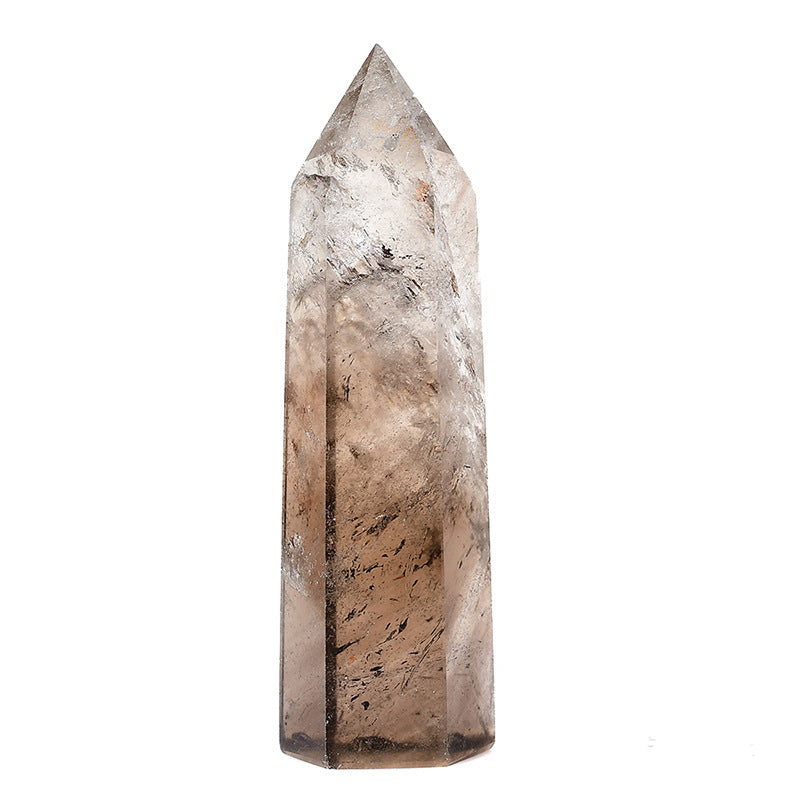 Natural Crystal Tea Quartz Raw Stone Office Decor