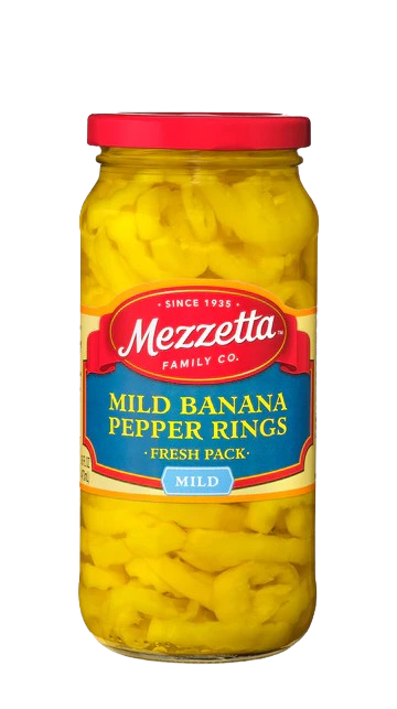 MEZZETTA: Mild Banana Pepper Rings, 16 oz