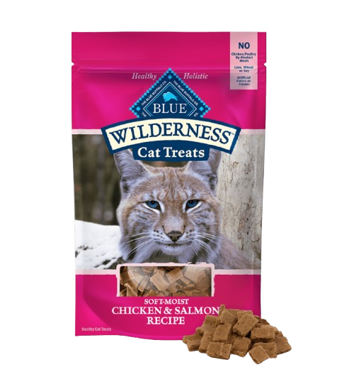 BLUE BUFFALO: Chicken and Salmon Cat Treats, 2 oz
