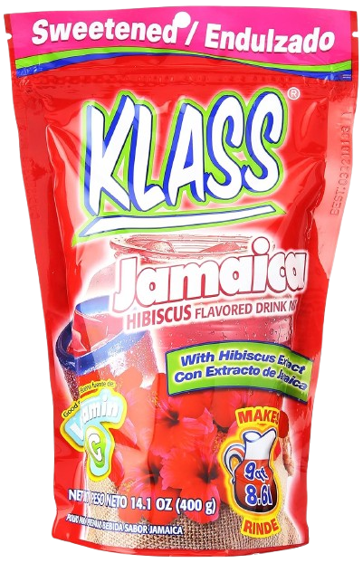 KLASS: Sweetened Jamaica Hibiscus Flavored Drink Mix, 14.1 oz
