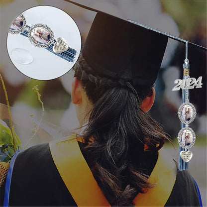 DIY 2024 Graduation Photo Frame with Tassels and Gems