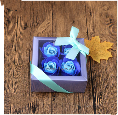 Soap Flower Gift Box with Bear and Heart-shaped Tin