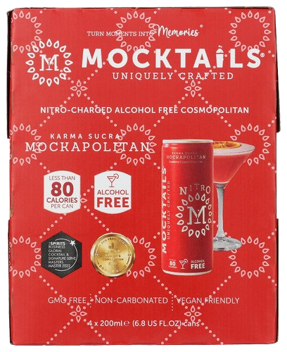 MOCKTAIL ALCOHOL FREE COCKTAIL: Karma Sucra Mockapolitan Nitro Cans, 27.2 fo
