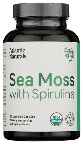 ATLANTIC NATURALS: Organic Sea Moss With Spirulina Capsules, 120 vc