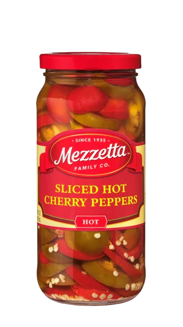 MEZZETTA: Sliced Hot Cherry Peppers, 16 oz
