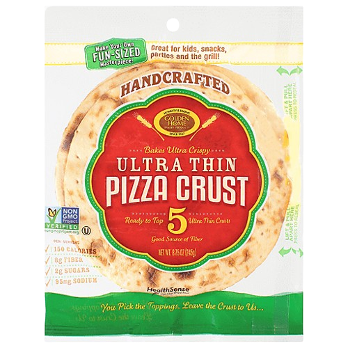 GOLDEN HOME: Ultra Thin Pizza Crust 7In, 8.75 oz