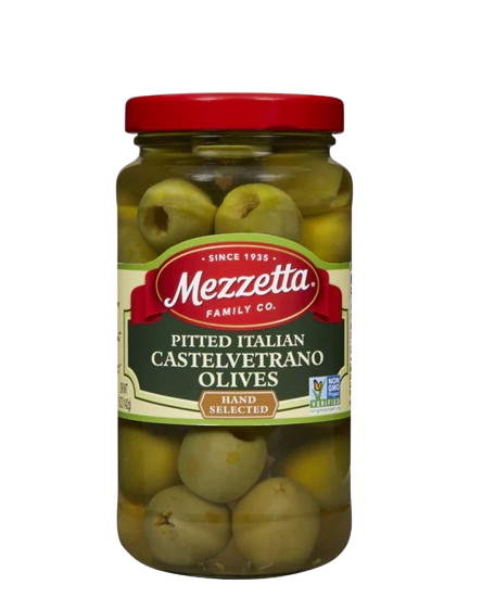 MEZZETTA: Pitted Italian Castelvetrano Olives, 8 oz