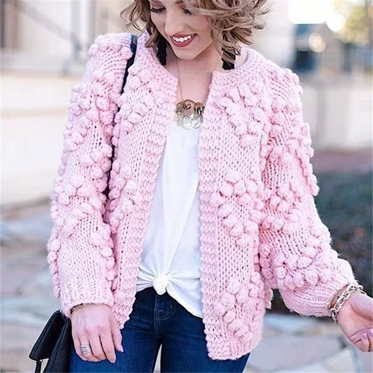 Handmade Matching Mother-Daughter Sweater Cardigans