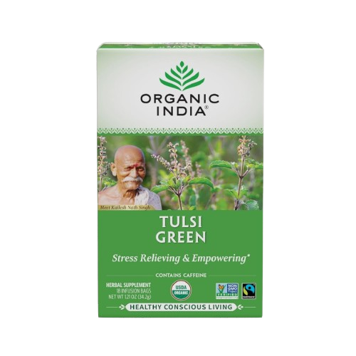 ORGANIC INDIA: Tulsi Green Tea, 18 bg
