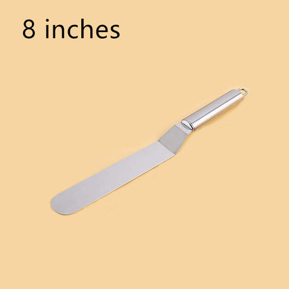 8-Inch Curved Stainless Steel Cake Spatula Tool