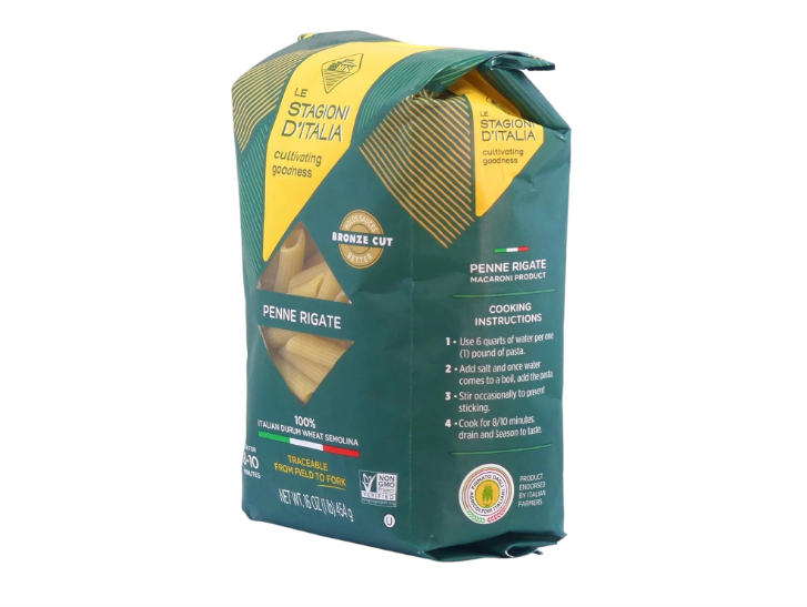 LE STAGIONI D ITALIA: Penne Rigate Pasta, 16 oz