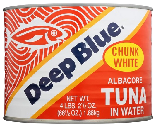 DEEP BLUE: Chunk White Albacore Tuna In Water, 4 lb