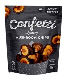 CONFETTI: Black Truffle Mushroom Chips, 2.46 oz