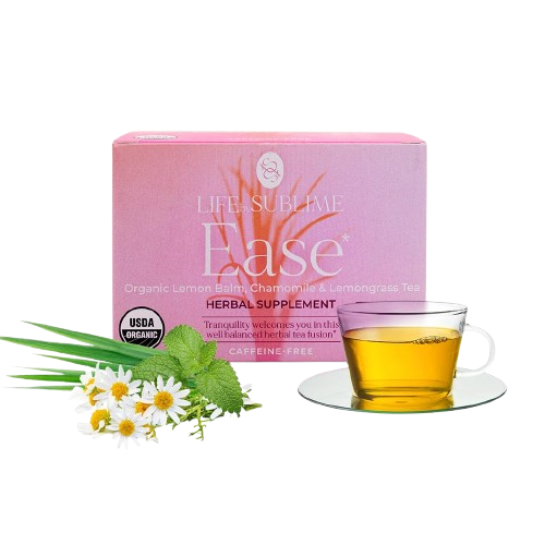 LIFE BY SUBLIME: Ease Calming Tea Organic Lemon Balm Chamomile and Lemongrass, 20 bg