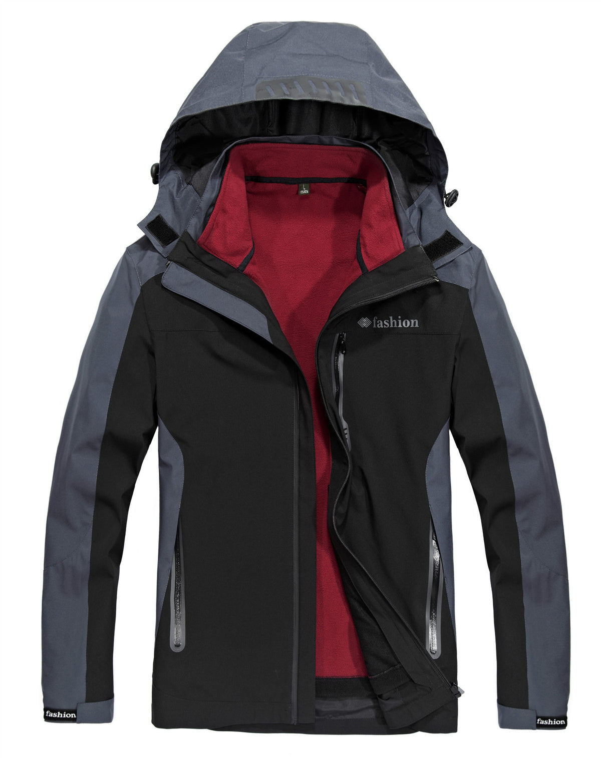 Men's 3-in-1 Outdoor Jacket Set with Windproof Design