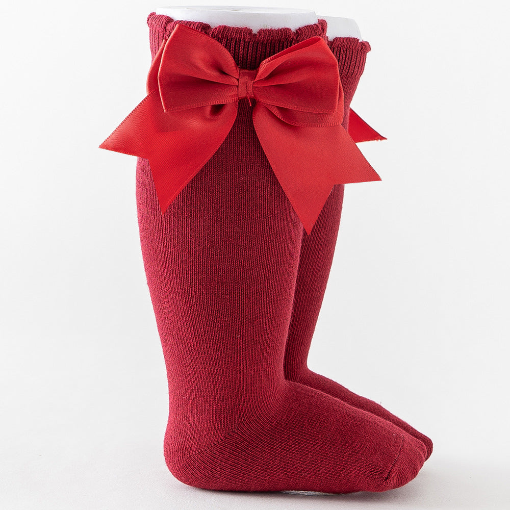 12 Color Spring Autumn Princess Knee-High Baby Socks