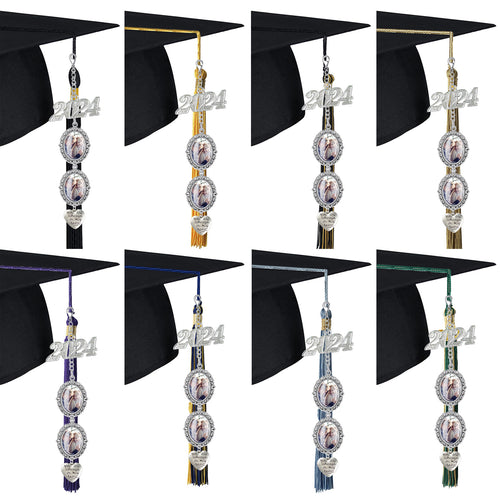 DIY 2024 Graduation Photo Frame with Tassels and Gems