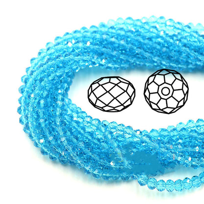 Transparent Crystal Flat Wheel Beads 6mm for DIY Bracelets