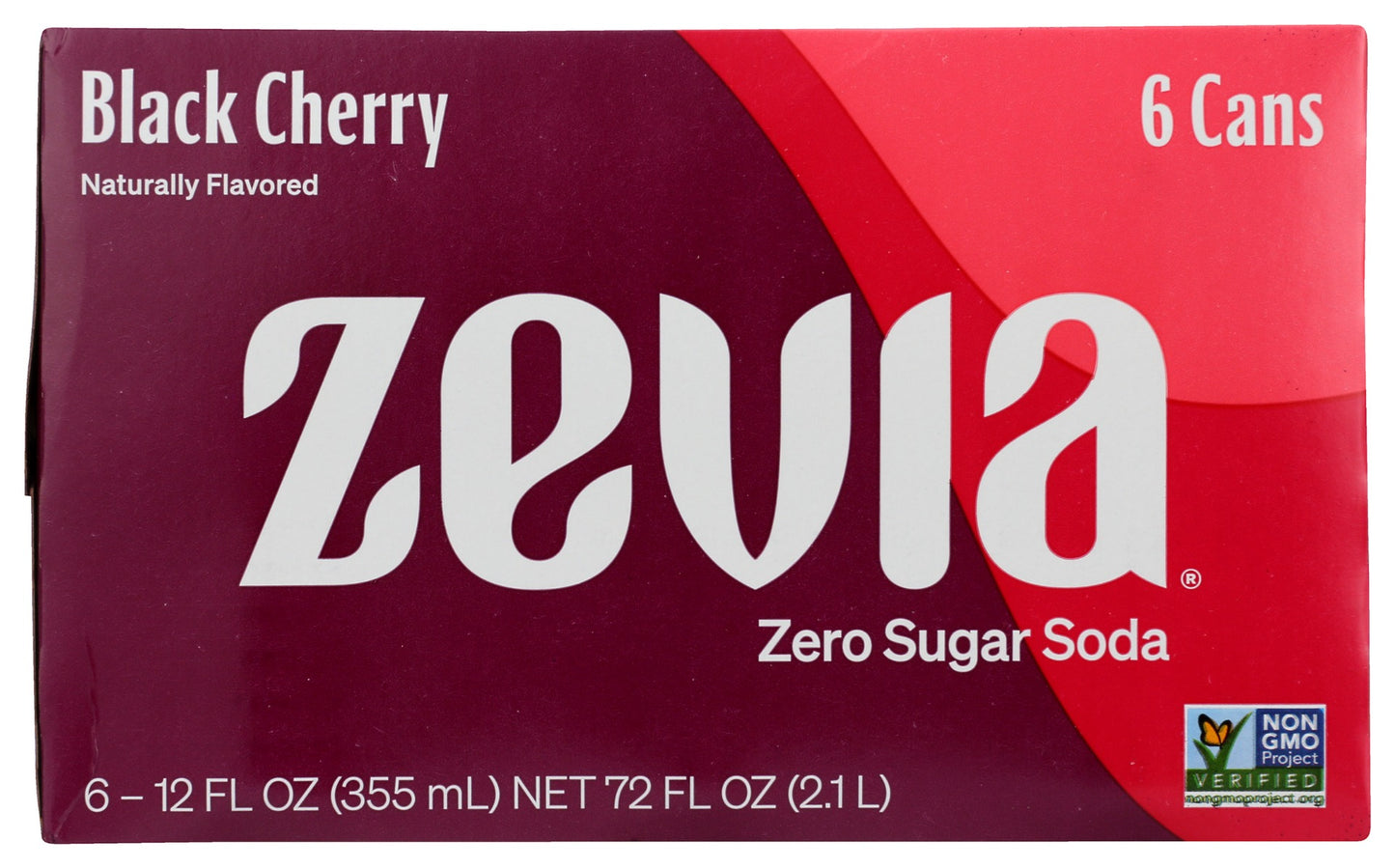 ZEVIA: Black Cherry Soda 6Pk, 72 fo