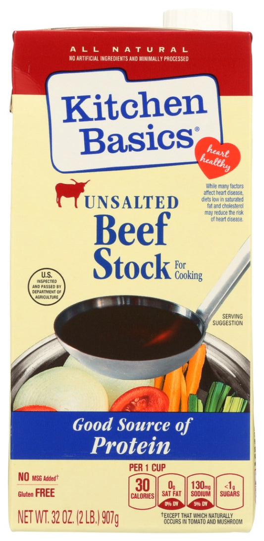 KITCHEN BASICS: Unsalted Beef Stock, 32 oz