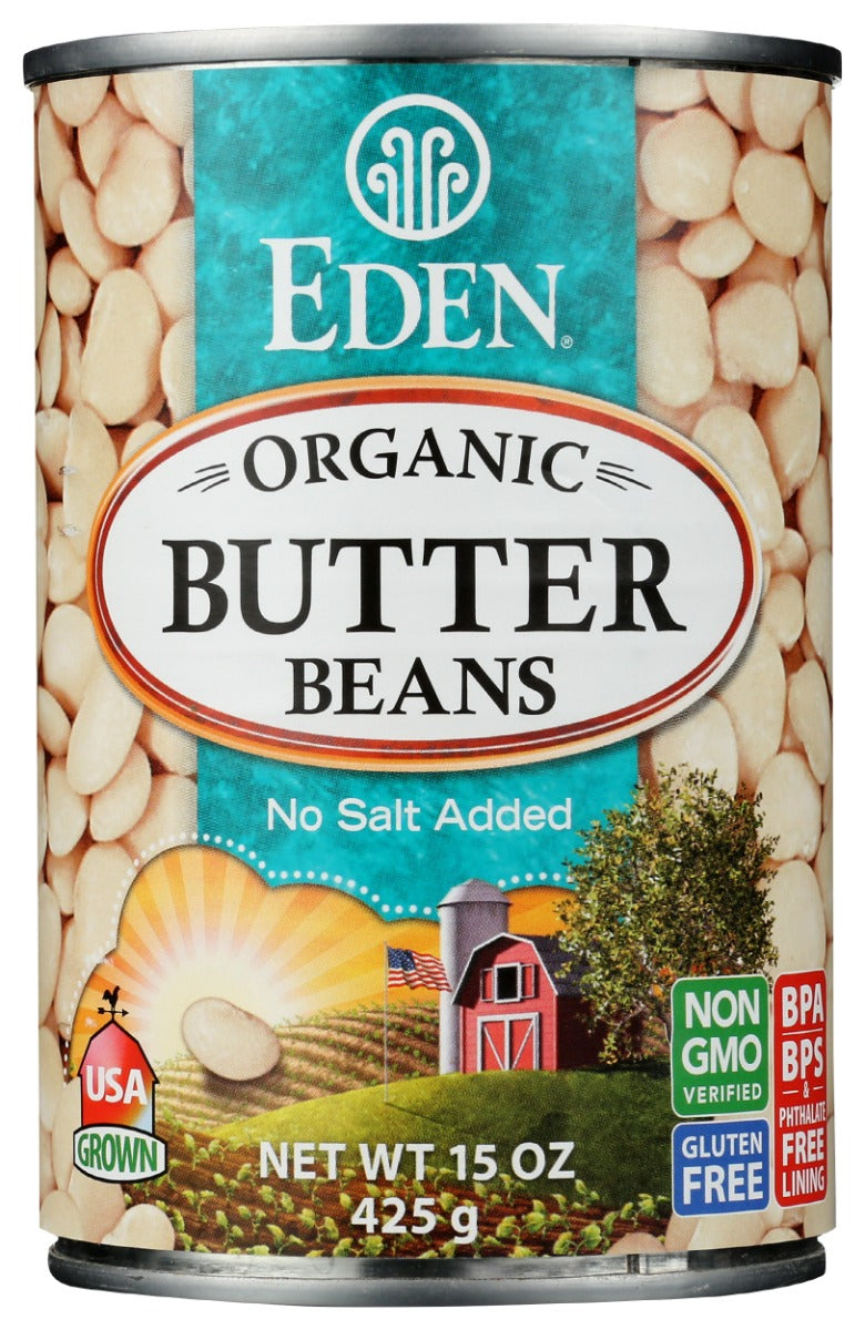 EDEN FOODS: Butter Beans Organic, 15 oz