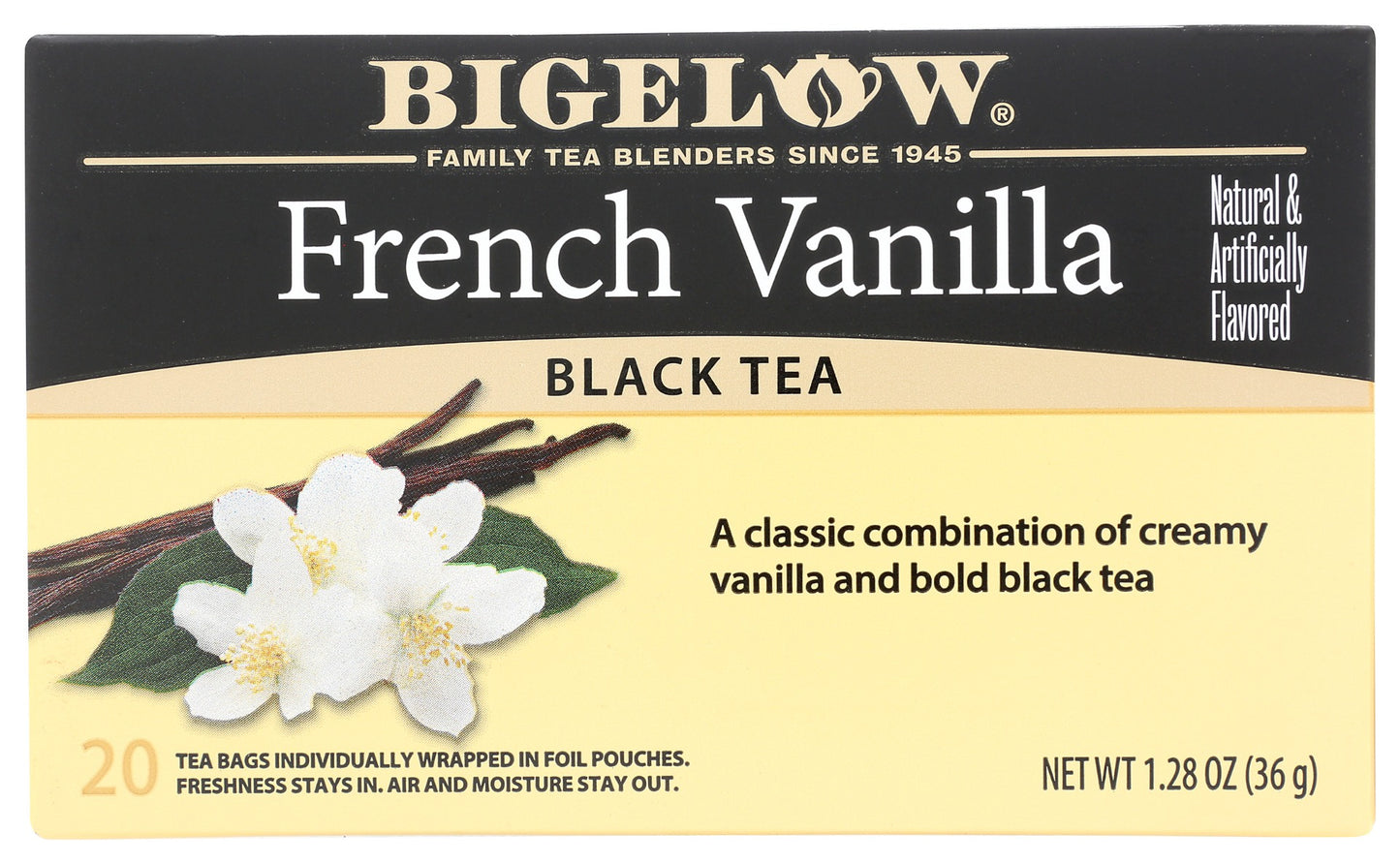 BIGELOW: French Vanilla Black Tea 20Bg, 1.28 oz