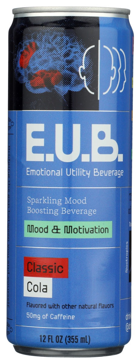 EMOTIONAL UTILITY BEVERAGE: Classic Cola Mood and Motivation Beverage, 12 fo