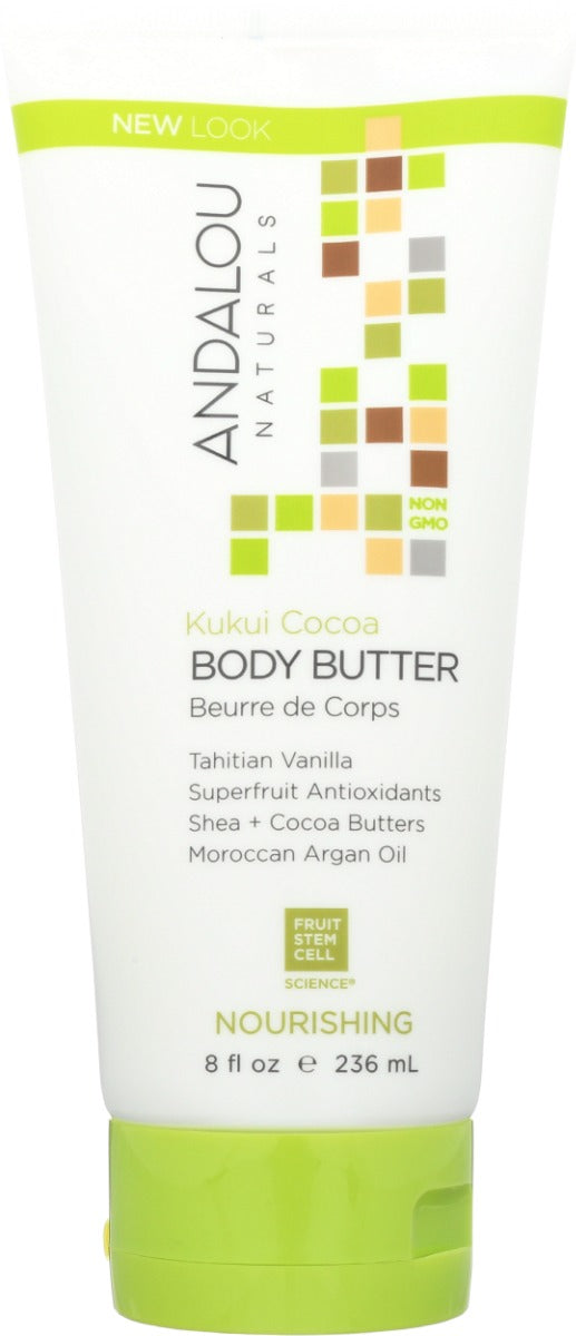 ANDALOU NATURALS: Kukui Cocoa Nourishing Body Butter, 8 oz
