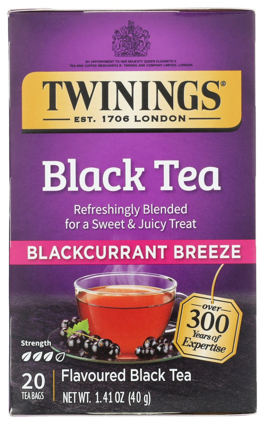 TWINING TEA: Blackcurrant Breeze Black Tea, 20 bg