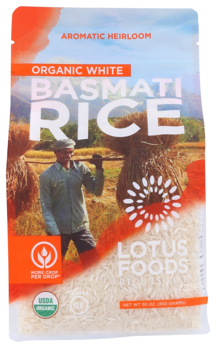 LOTUS FOODS: Regenerative Organic White Basmati Rice, 30 oz