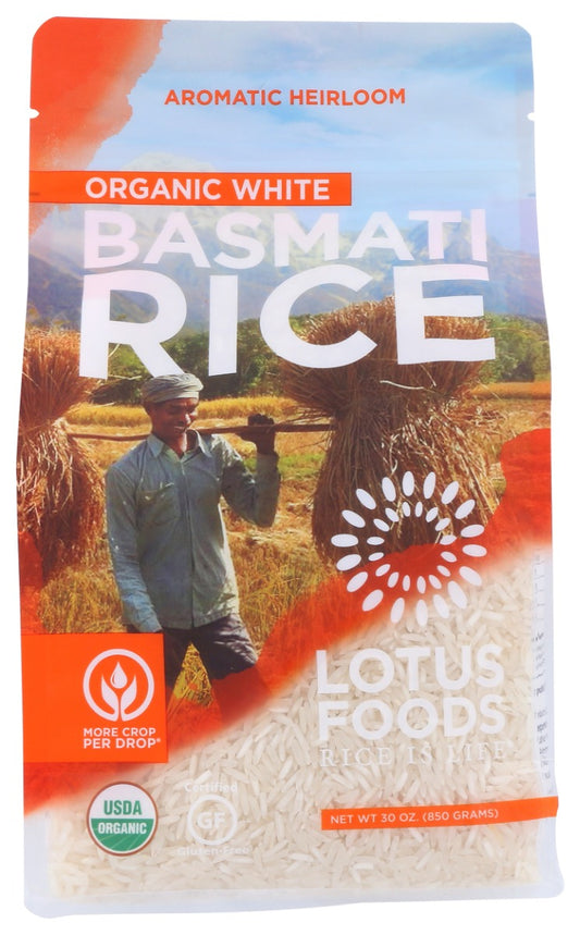LOTUS FOODS: Regenerative Organic White Basmati Rice, 30 oz