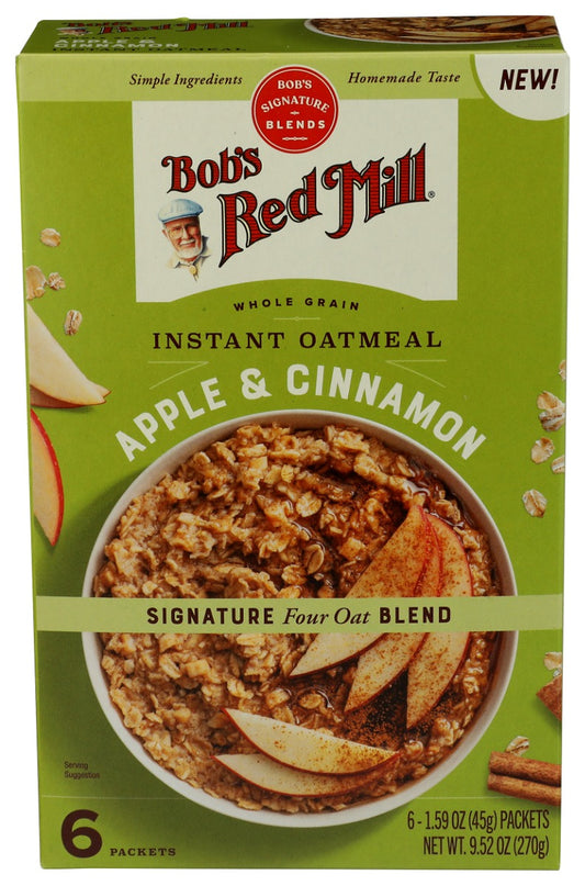 BOBS RED MILL: Apple and Cinnamon Oatmeal, 9.52 oz