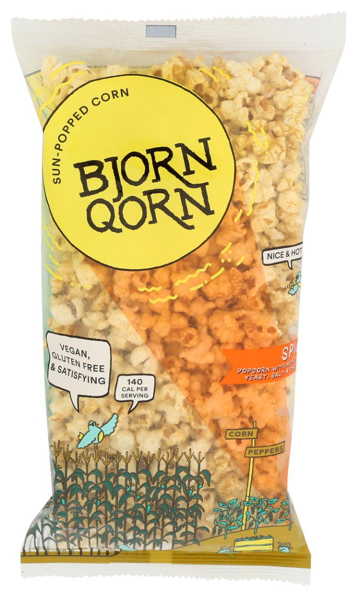 BJORNQORN: Spicy Popcorn, 3 oz