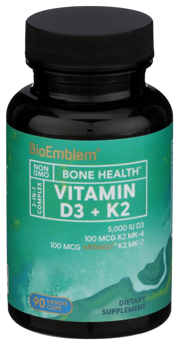 BIOEMBLEM: Vitamin D3 Plus K2, 90 vc