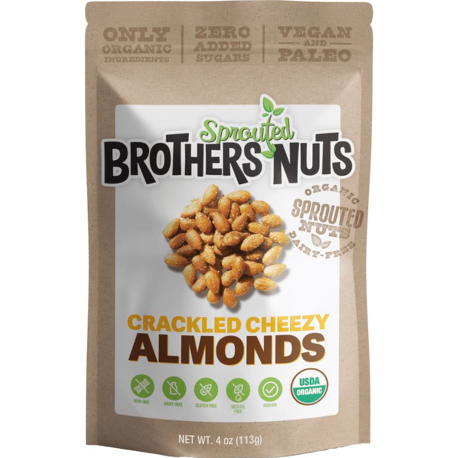 BROTHERS NUTS: Crackled Cheezy Almonds, 4 oz