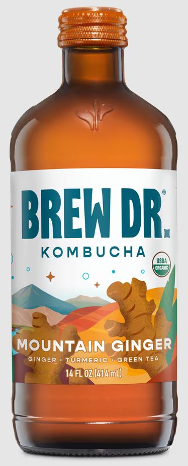 BREW DR KOMBUCHA: Mountain Ginger Kombucha, 14 oz