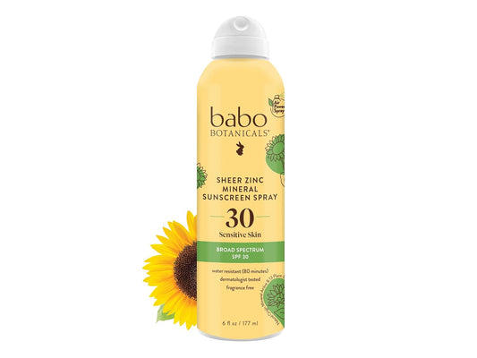 BABOBOTANI: Sheer Zinc Mineral Sunscreen Spray SPF30, 6 oz