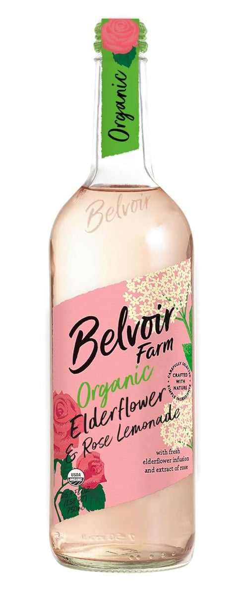 BELVOIR: Organic Elderflower and Rose Lemonade, 25.4 fo