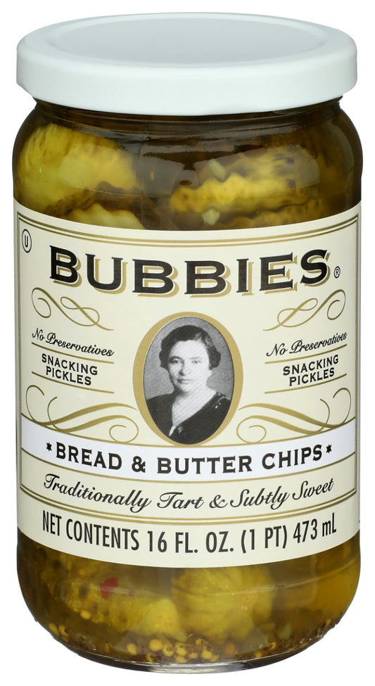 BUBBIES: Bread and Butter Chips Pickles, 16 oz