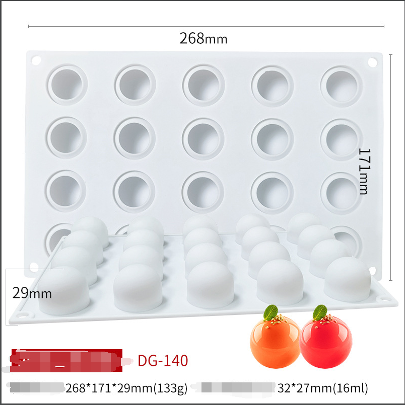 Silicone Mousse Cake Mold for French Desserts and Ice Cream