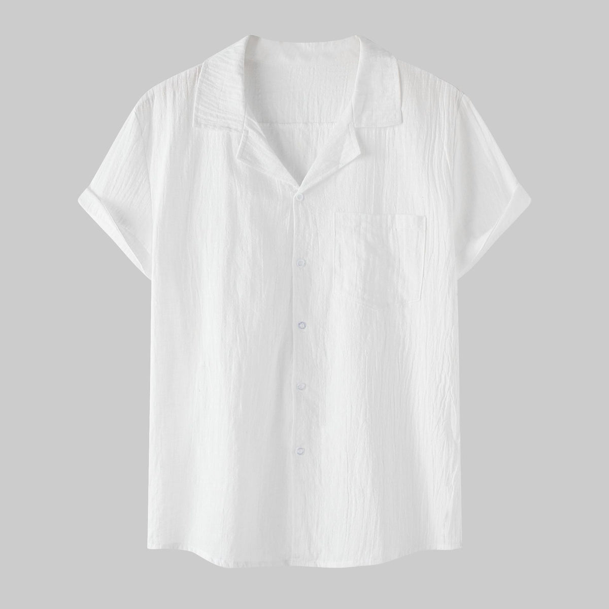 Men's Cotton Linen Short Sleeve Casual Shirt 2022