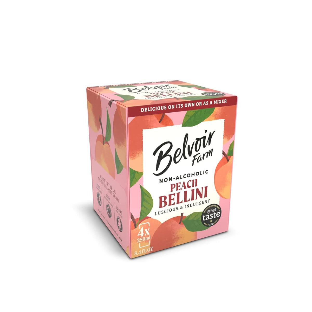 BELVOIR FARM: Peach Bellini Cocktail 4 Count, 33.8 fo