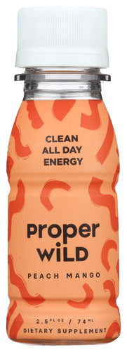 PROPER WILD: Clean All Day Energy Shots Peach Mango, 2.5 fo