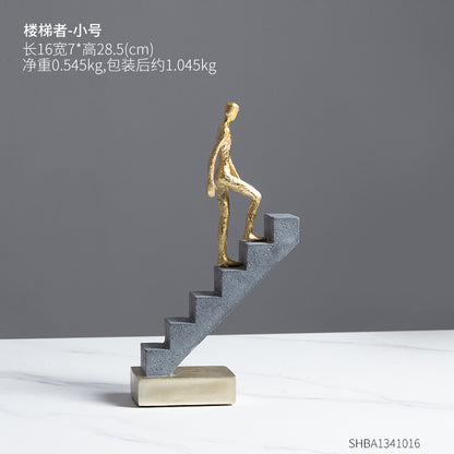 Nordic Luxury Style Abstract Stair Person Decorative Piece
