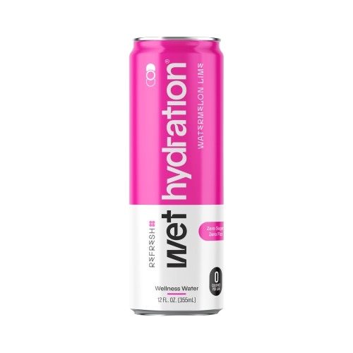 WET HYDRATION: Watermelon Lime Wellness Water, 12 fo