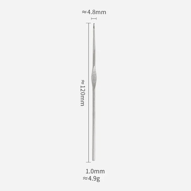 Metal Crochet Hooks Set for Lace Weaving (Size 0.5-1.9mm)