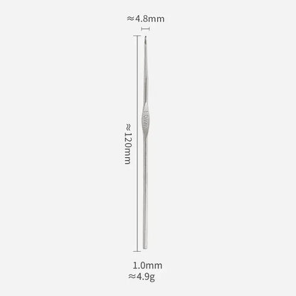 Metal Crochet Hooks Set for Lace Weaving (Size 0.5-1.9mm)